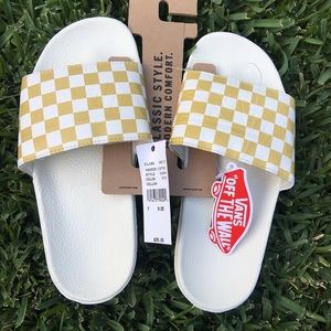 VANS SLIDES CHECKERBOARD PINEAPPLE SLICE, 7 🍍